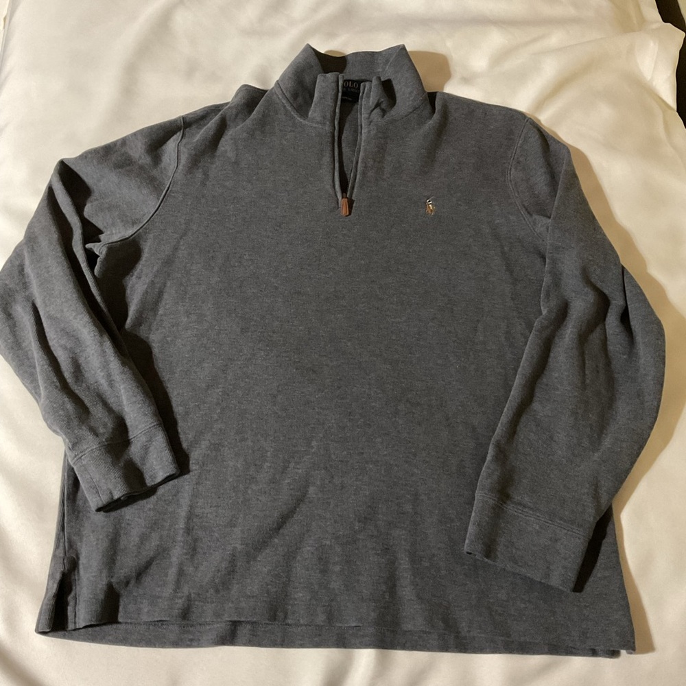 Ralph Lauren Men’s Gray Quarter-Zip Pullover